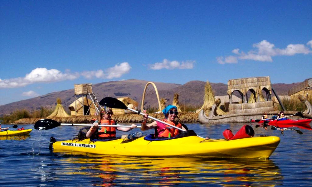 Paddling on Titicaca: Uros Kayak Tour